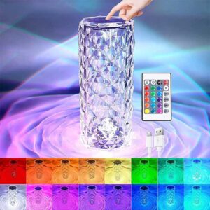 Rechargeable LED Rose Diamond Touch Lamp