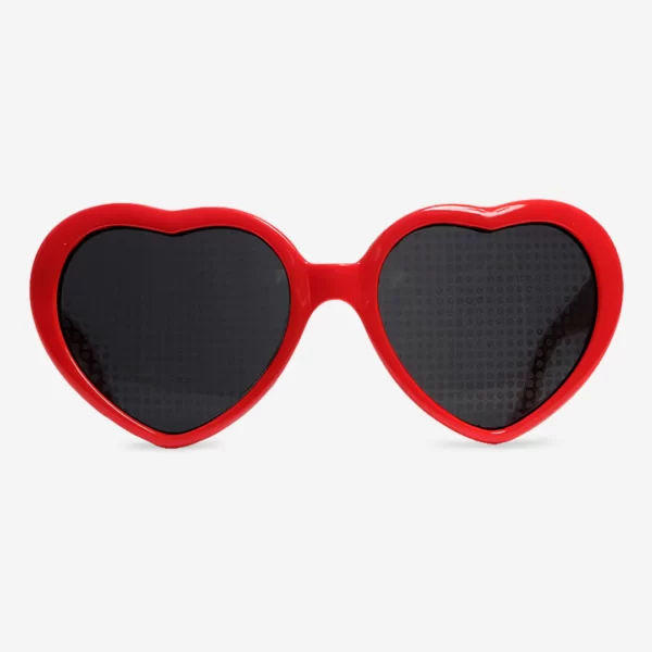 Heart shaped diffraction glassess