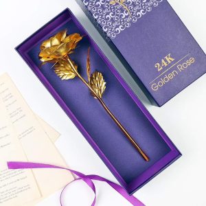 Premium 24K Golden Rose With Gift Box – Best Gift For Loved Ones