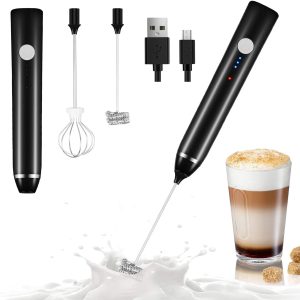 USB Rechargeable Milk Frother, Foam Maker for Coffee, Cappuccino, Egg Mix etc.